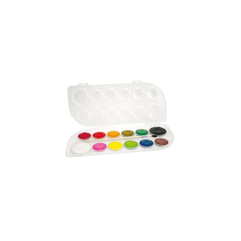 PEINTURE À L'EAU X12 COULEURS + 1 PINCEA