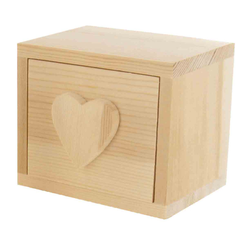 COMPARTIMENT BOIS CŒUR 10 X10 X7,5 CM