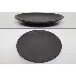 ASSIETTE PEROU NOIRE D26CM EN GRES