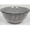 BOL EVENTAIL D 15.50CM EN PORCELAINE NOI