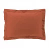 PERCALE TAIE D'OREILLER TERRACOTTA 50x7
