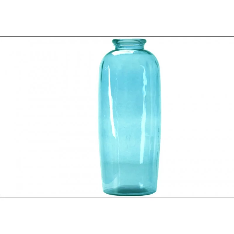 VASE RIMA D27.5x70cm AZUR VERRE RECYCL