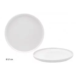ASSIETTE PLATE BLANCHE PLANE 27CM PORCEL