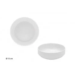ASSIETTE CREUSE BLANCHE PLANE 15CM PORCE