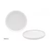 ASSIETTE DESSERT BLANCHE PLANE 20CM PORC