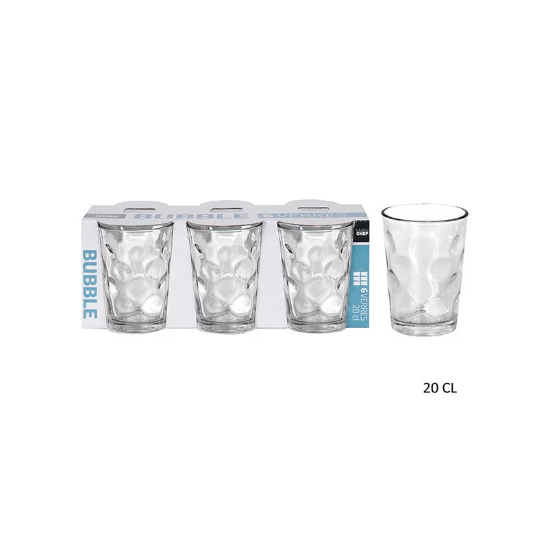6 VERRES BUBBLE 20CL