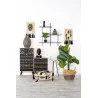 TABLE DE CHEVET NOIR 3 TIROIRS EN BOIS MDF 42x30x55cm