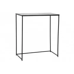 CONSOLE MONDE METAL 60X30X67CM NOIR