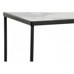 CONSOLE MONDE METAL 60X30X67CM NOIR