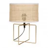 LAMPE METAL PAILLE YUCA BEIGE DOREE