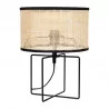 LAMPE METAL PAILLE YUCA NOIRE