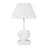 LAMPE BASE RECTANGLE BOIS METAL COEUR BL