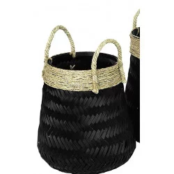 PANIÈRE EN BAMBOU "TROPIQUE" D20H30cm PM
