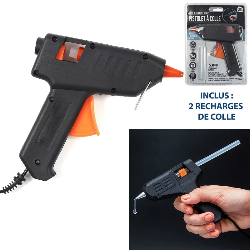 PISTOLET A COLLE CHAUDE GM ET 2 RECHARG