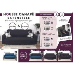 HOUSSE EXTENSIBLE CANAPE TROIS PLACES GR