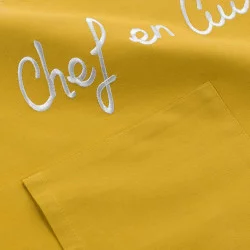 TABLIER CUISTOT JAUNE +POCHE 60x84cm