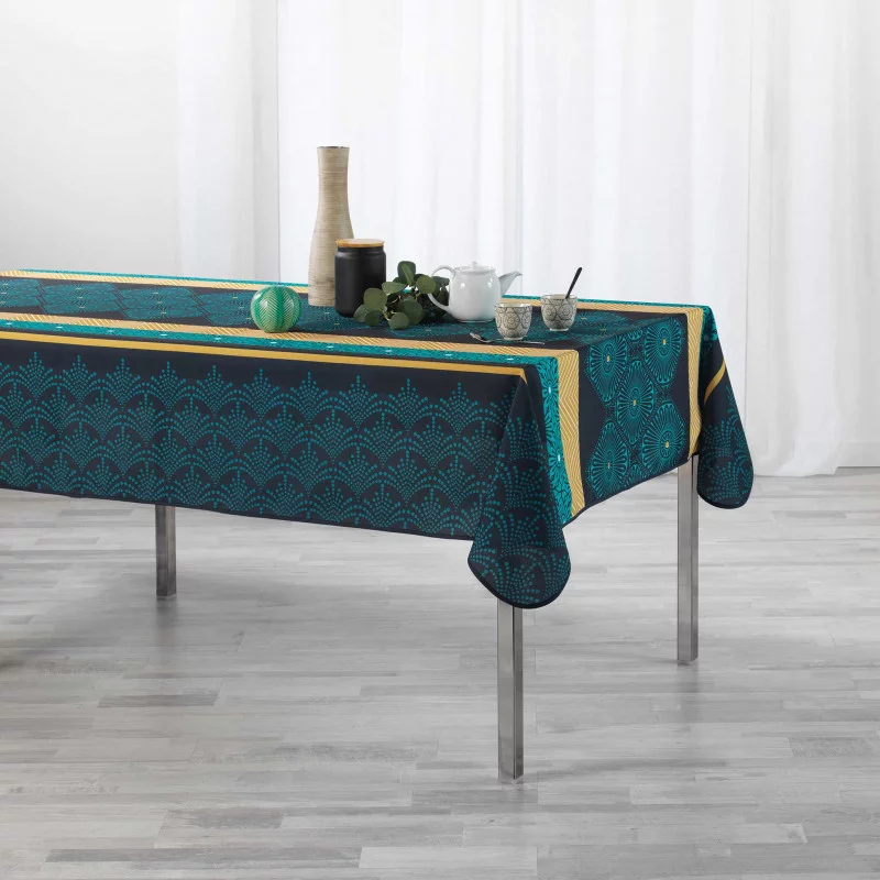 NAPPE CUISINE ADDICT BLEU 150 x 240 CM P