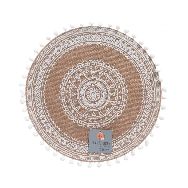 SET DE TABLE RENATA BLANC D38 CM JUTE IM