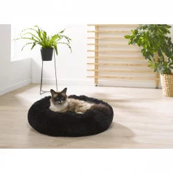 COUSSIN FLUFFY NOIR ROND APAISANT D55*25