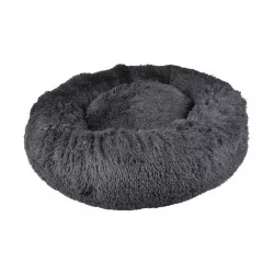 COUSSIN FLUFFY ANTHRACITE ROND APAISANT
