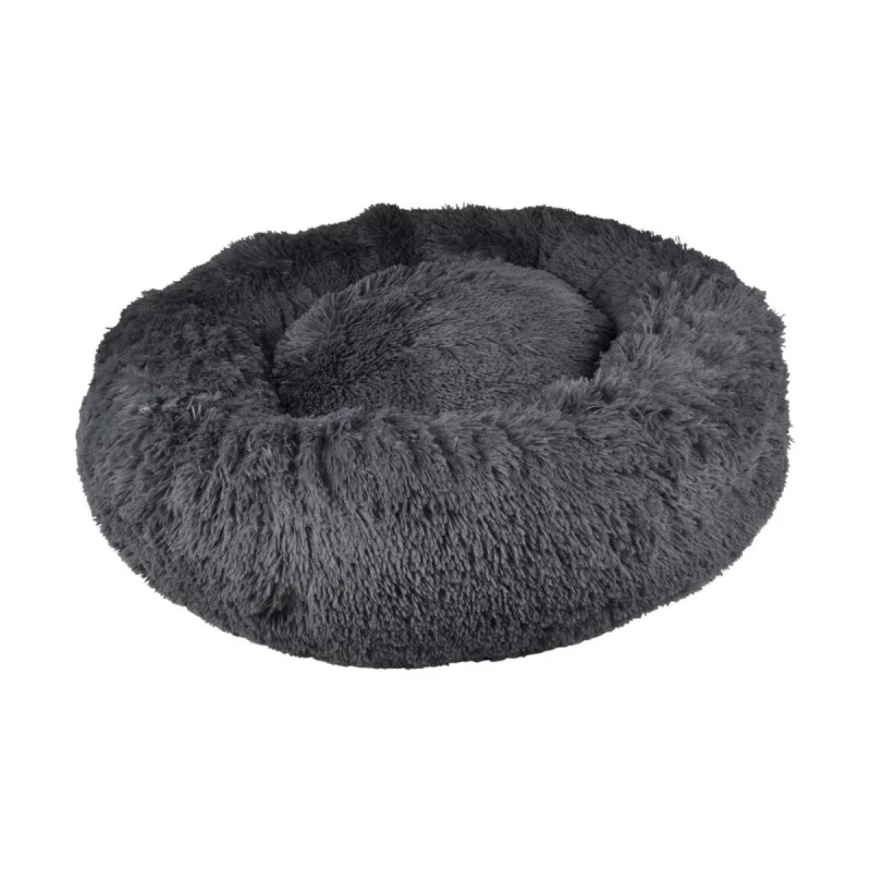 COUSSIN FLUFFY ANTHRACITE ROND APAISANT