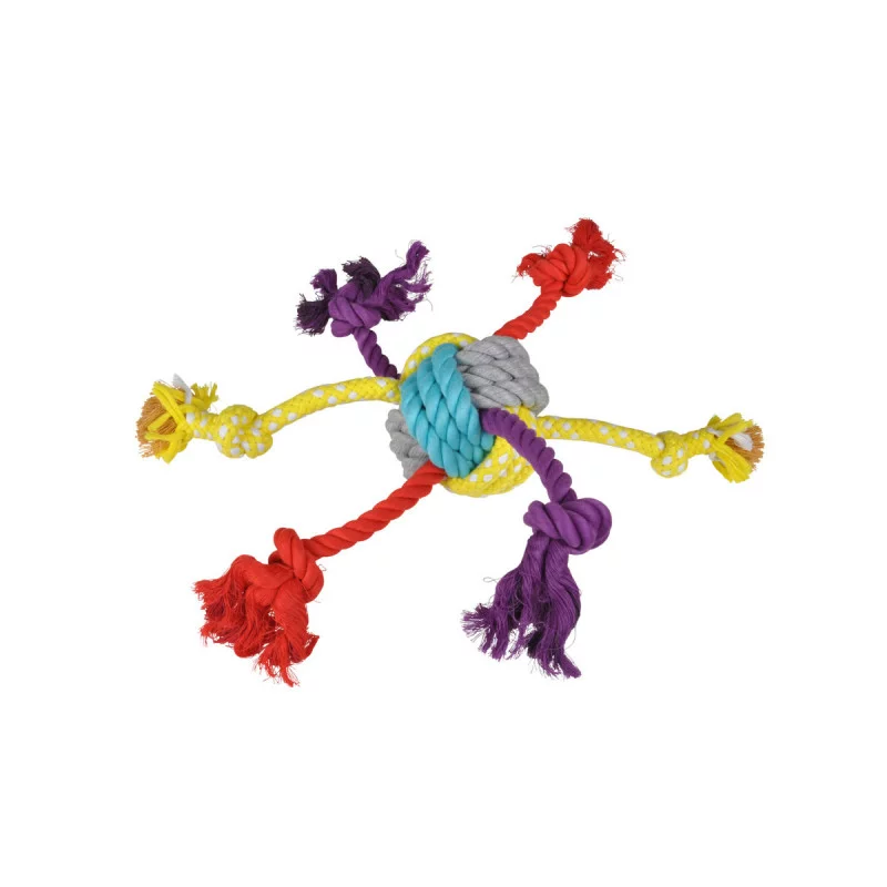 JOUET CORDE 6 NOEUDS TAILLE S 30*D6.5CM
