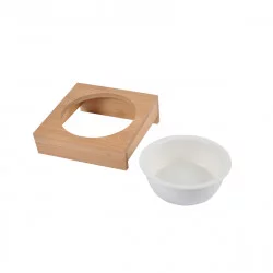 GAMELLE + SUPPORT BAMBOU PM D12CM 14*14C