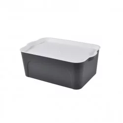 BOX ANTHRACITE 5L 28x18xH.10,5CM AVEC C