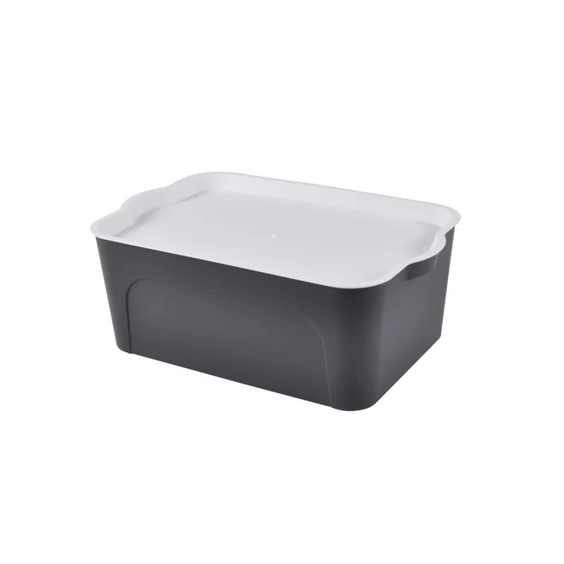 BOX ANTHRACITE 5L 28x18xH.10,5CM AVEC C