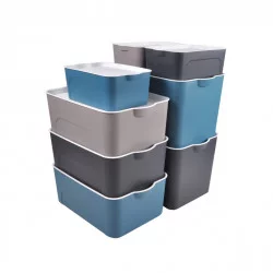 BOX ANTHRACITE 5L 28x18xH.10,5CM AVEC C