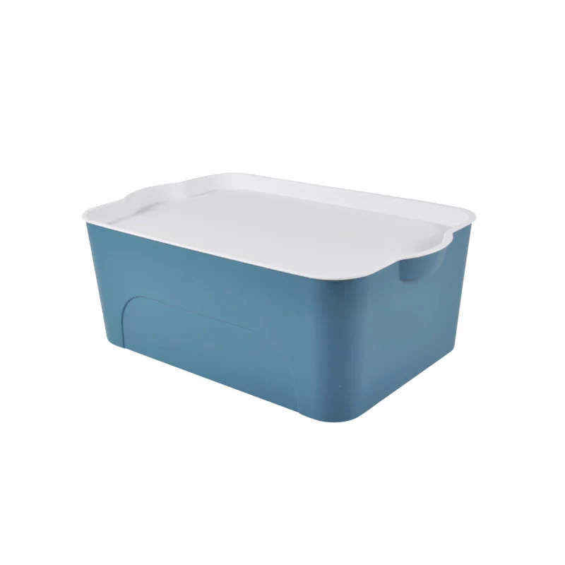 BOX BLEU PAON 16L 40x27xH.15CM AVEC COU