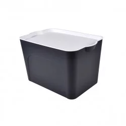 BOX ANTHRACITE 26L 40x27xH.24,5CM AVEC