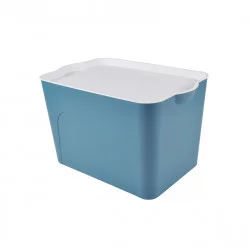 BOX BLEU PAON 26L 40x27xH.24,5CM AVEC CO