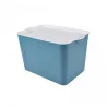 BOX BLEU PAON 26L 40x27xH.24,5CM AVEC CO