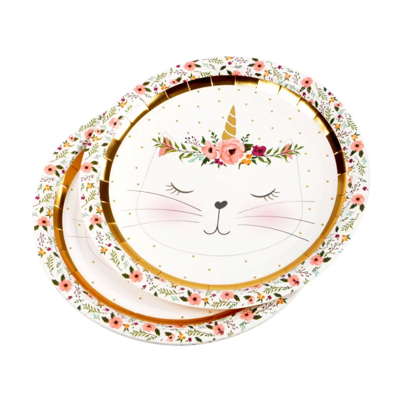 ASSIETTES X6 BOHO CHAT D23CM
