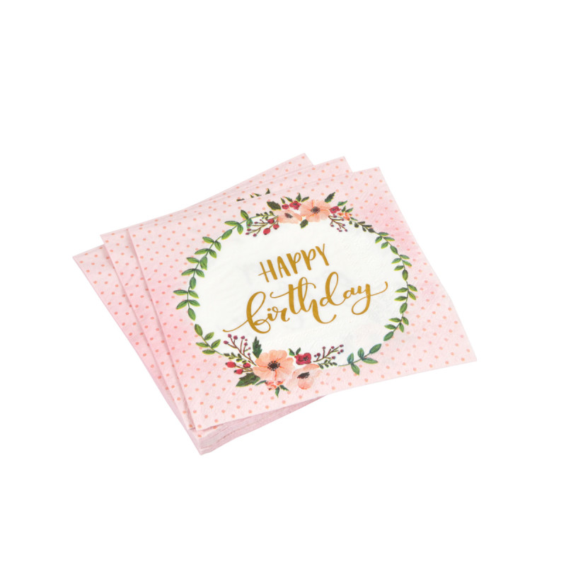 SERVIETTES X20 BOHO CHAT 3 PLIS 33*33CM