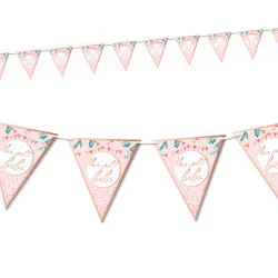 GUIRLANDE FANION BABY SHOWER FILLE