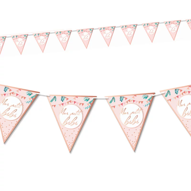 GUIRLANDE FANION BABY SHOWER FILLE