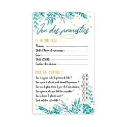 FEUILLES x6 JEU BABY SHOWER