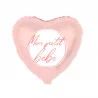 BALLON METAL COEUR BABY SHOWER FILLE