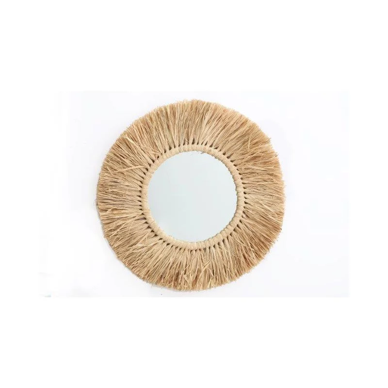 MIROIR 55CM ETHNIQUE PAILLE