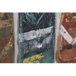 TABLEAU TOILE PIN 100X4X100 RAMES PEINT