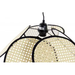 PLAFONNIER FLEUR ROTIN METAL 64X64X20CM