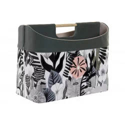 PORTE-REVUES VELOURS GRIS 36X27X28 POLYE