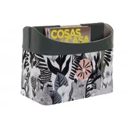 PORTE-REVUES VELOURS GRIS 36X27X28 POLYE