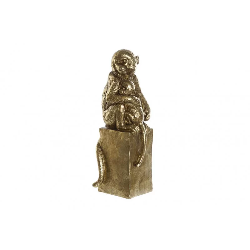 MAMAN SINGE ET SON BEBE DORE 11X13,5X46 MAMAN SINGE ET SON BEBE DORE 11X13,5X46