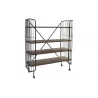 ETAGERE METAL BOIS 120X21X142 4 TABLETTE