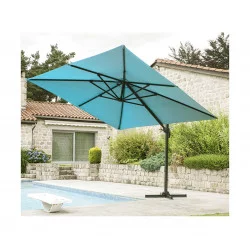 PARASOL BLEU PETROLE 3X3M LUXEKING
