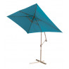 Parasol déporté bleu canard 3x2m