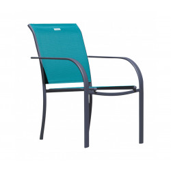 FAUTEUIL BEZIERS - BLEU CANARD ALU